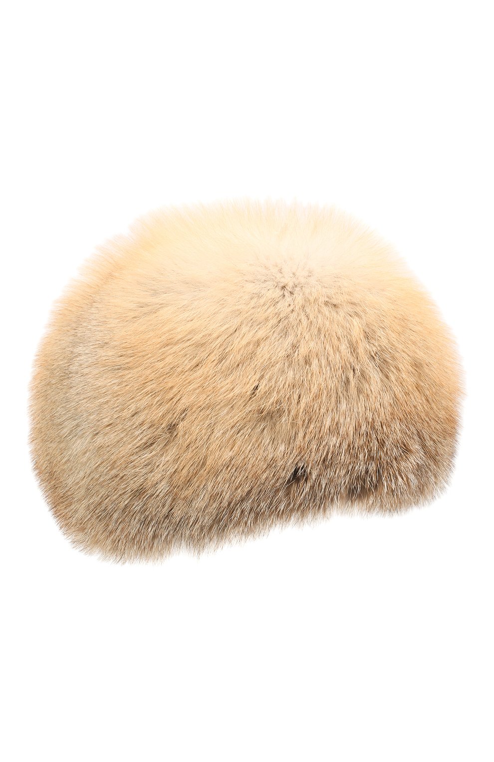 Женская шапка шарик из меха лисы FURLAND бежевого цвета, арт. 0015309010001600000 | Фото 1 (Материал: Натуральный мех)
