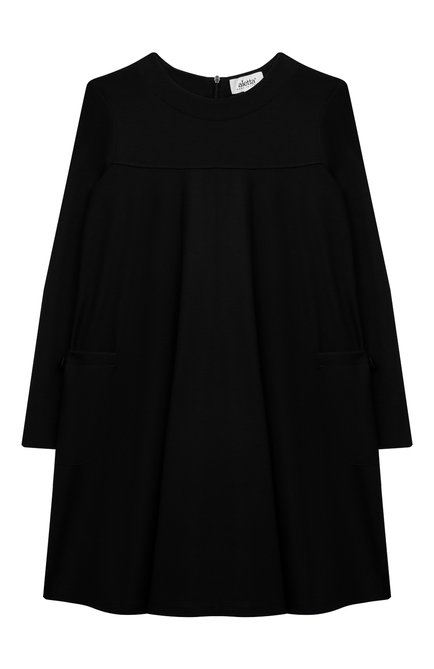 Детское платье из вискозы ALETTA черного цвета по цене 17200 руб., арт. A210566-19/4A-8A | Фото 1