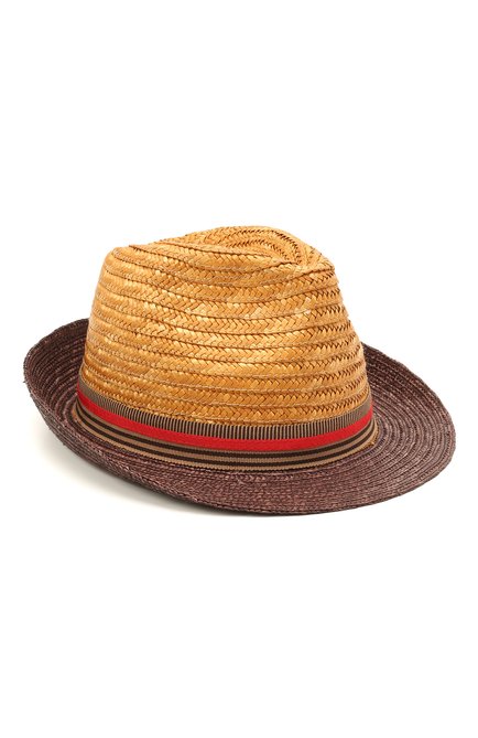 Детская соломенная шляпа IL TRENINO разноцветного цвета, арт. 21 5198 | Фото 1 (Материал: Растительное волокно; Региональные ограничения белый список (Axapta Mercury): RU)