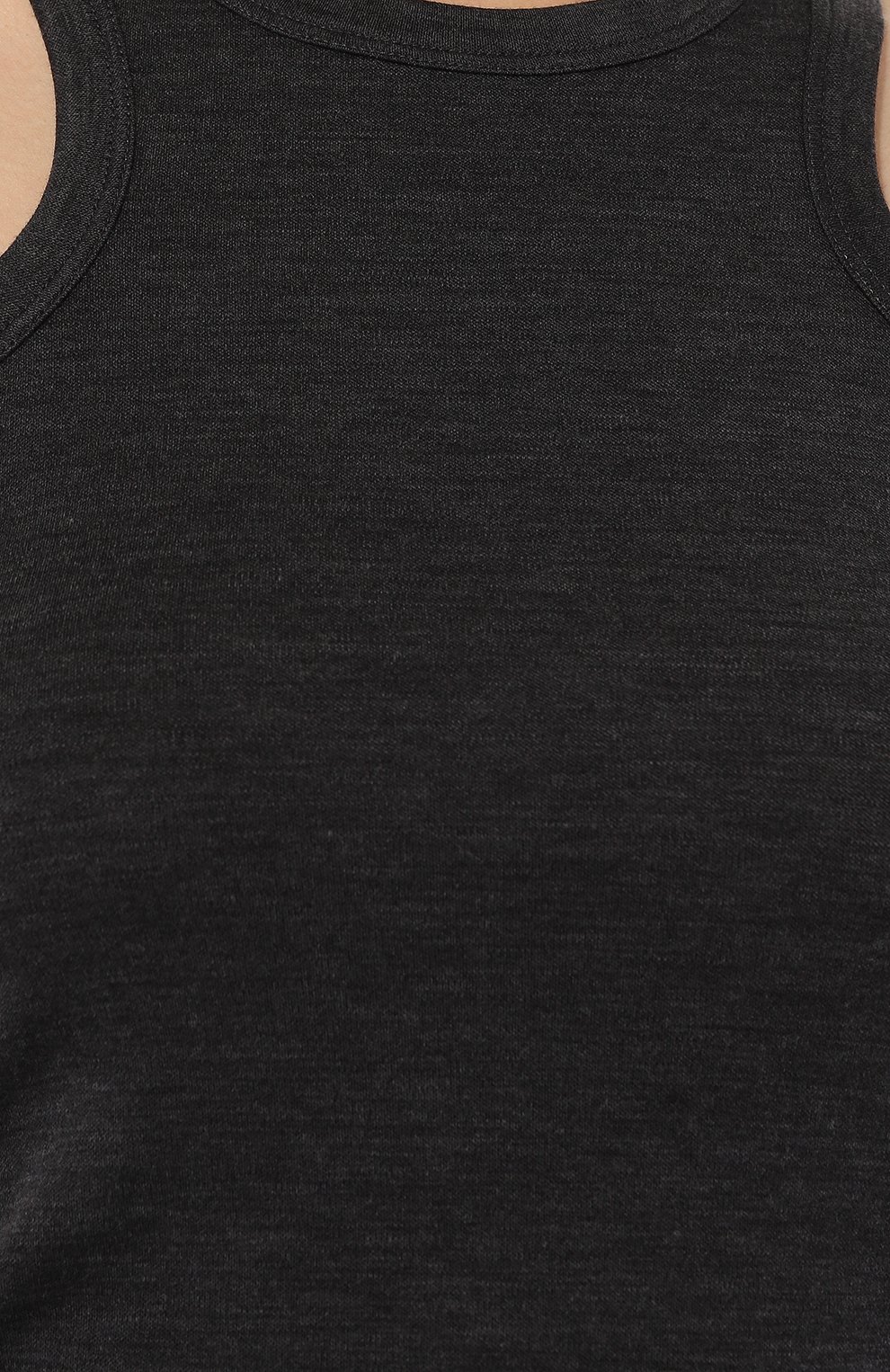 Женский майка GIORGIO ARMANI серого цвета, арт. 6RAK50/AJDNZ | Фото 5 (Материал внешний: Шерсть, Синтетический материал; Рукава: Без рукавов; Длина (для топов): Укороченные)