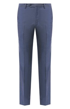 Мужские шерстяные брюки BRIONI синего цвета, арт. RPL20Q/P8A0X/M0ENA | Фото 1 (Материал внешний: Шерсть; Длина (брюки, джинсы): Стандартные; Стили: Классический; Случай: Формальный; Статус проверки: Проверено, Проверена категория; Материал подклада: Купро)