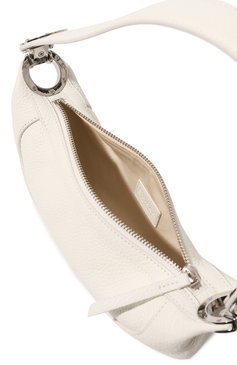 Женская сумка amira mini BY FAR белого цвета, арт. 22CRMINRSWHFLTMED | Фото 5 (Сумки-технические: Сумки top-handle; Материал: Натуральная кожа)