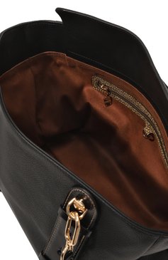 Женский сумка-шопер oyster medium BORBONESE черного цвета, арт. 923736 | Фото 5 (Сумки-технические: Сумки-шопперы; Размер: medium; Материал: Натуральная кожа)