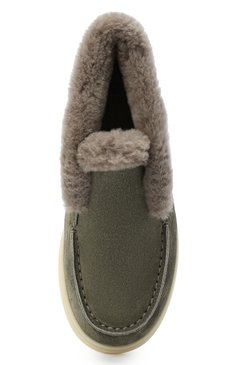 Мужского замшевые ботинки LORO PIANA серого цвета, арт. FAI3097 | Фото 4