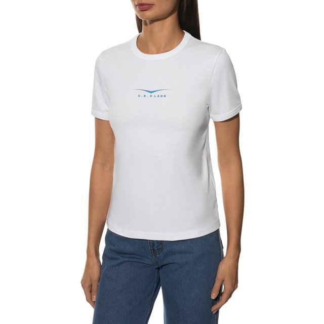 фото Хлопковая футболка helmut lang