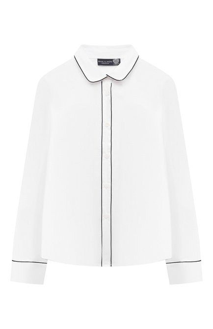 Детское хлопковая блузка DAL LAGO белого цвета по цене 11200 руб., арт. R496/7628/13-16 | Фото 1