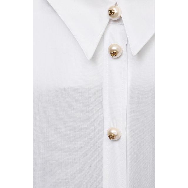 Хлопковая блузка Dolce & Gabbana L55S28/FU5NK/2-6 Фото 3