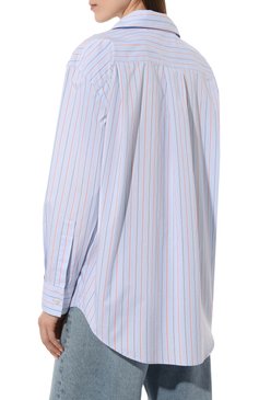 Женская хлопковая рубашка MARNI голубого цвета, арт. CAMA0312S0/UTC225 | Фото 4 (Рукава: Длинные; Женское Кросс-КТ: Рубашка-одежда; Принт: С принтом; Длина (для топов): Удлиненные; Материал сплава: Проставлено; Нос: Не проставлено; Материал внешний: Хлопок; Драгоценные камни: Проставлено; Стили: Романтичный)