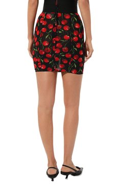 Женская юбка DOLCE & GABBANA черного цвета, арт. F4CJVT/FSUA3 | Фото 4 (Стили: Гламурный; Длина Ж (юбки, платья, шорты): Мини; Женское Кросс-КТ: Юбка-карандаш, Юбка-одежда; Материал внешний: Синтетический материал; Материал сплава: Проставлено; Драгоценные камни: Проставлено)