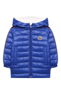 Детского пуховая куртка MONCLER синего цвета, арт. H1-951-1C000-01-68950/9-12M | Фото 1 (Кросс-КТ НВ: Куртки)
