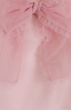 Детское полупрозрачная блуза с бантом и оборками I PINCO PALLINO розового цвета, арт. 1702107001/07470/2-6 | Фото 3 (Рукава: Длинные; Материал внешний: Синтетический материал, Вискоза, Полиэстер; Статус проверки: Проверено, Проверена категория)