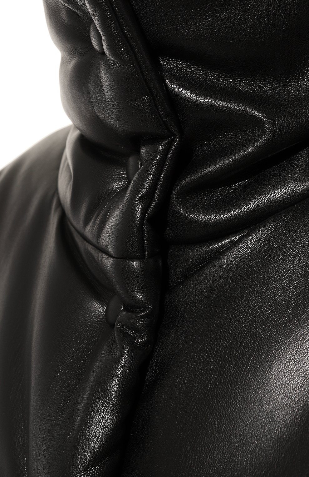 Женская утепленная куртка из экокожи NANUSHKA черного цвета, арт. NW22CR0W00199 | Фото 5 (Кросс-КТ: Куртка, Утепленный; Рукава: Длинные; Материал внешний: Синтетический материал; Материал сплава: Проставлено; Материал подклада: Синтетический материал; Драгоценные камни: Проставлено; Длина (верхняя одежда): Короткие; Стили: Минимализм)