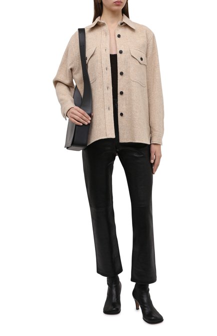 Женская шерстяная куртка ISABEL MARANT ETOILE бежевого цвета, арт. MA0944-22P004E/FAX0N | Фото 2 (Материал внешний: Шерсть; Материал подклада: Хлопок; Рукава: Длинные; Длина (верхняя одежда): Короткие; Стили: Минимализм, Милитари; Кросс-КТ: Куртка; Региональные ограничения белый список (Axapta Mercury): RU)