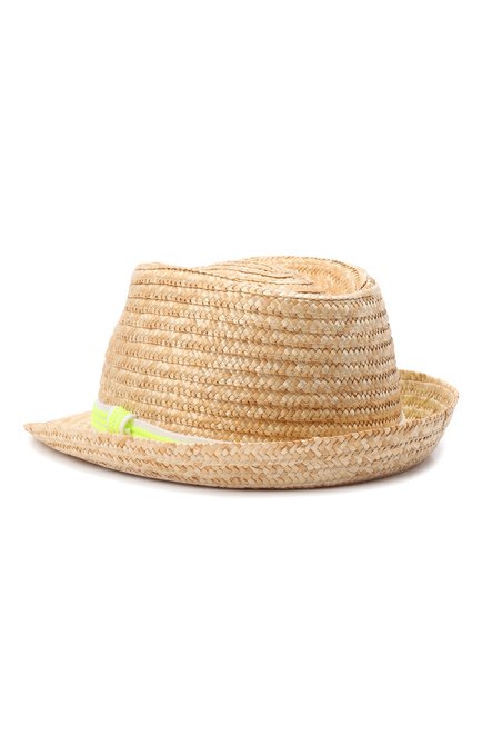 Детская соломенная шляпа IL TRENINO бежевого цвета, арт. 22 8029 | Фото 2 (Материал: Растительное волокно; Региональные ограничения белый список (Axapta Mercury): RU)