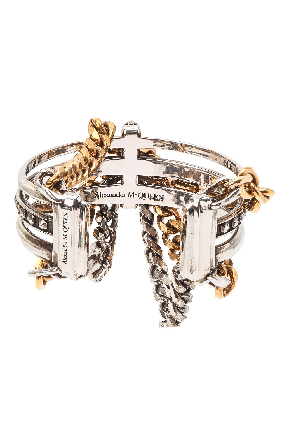 Женский браслет ALEXANDER MCQUEEN золотого цвета, арт. 677692/J160Z | Фото 3 (Материал: Металл)