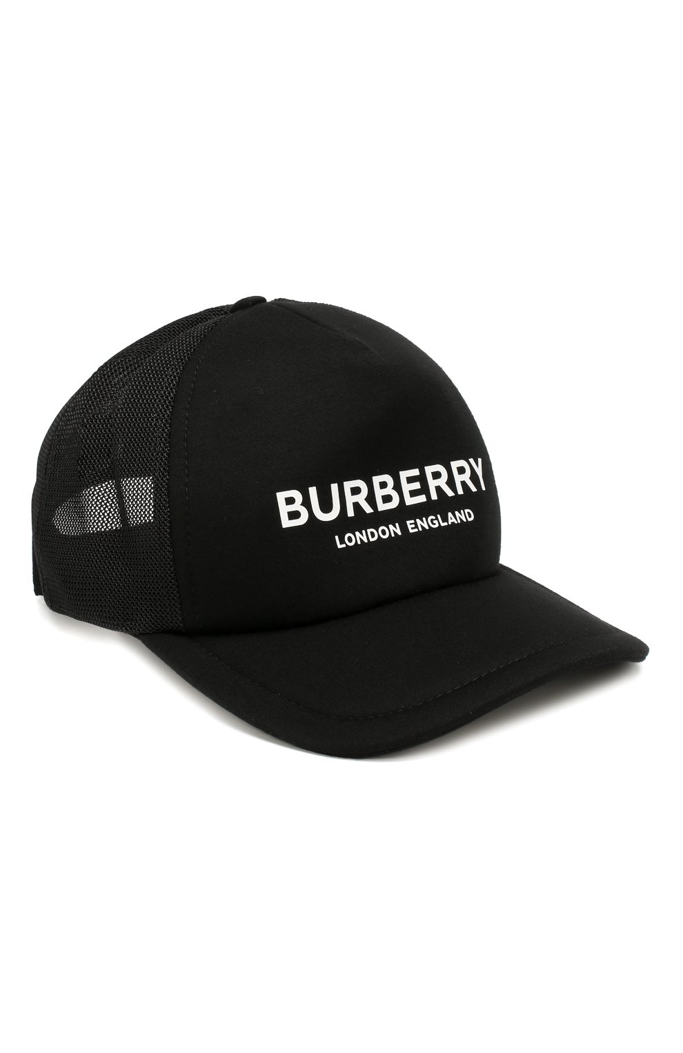 Женская бейсболка BURBERRY черного цвет а, арт. 8019216 | Фото 1 (Материал: Текстиль)