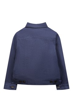 Детского льняная куртка BRUNELLO CUCINELLI синего цвета, арт. BD4170936A | Фото 2