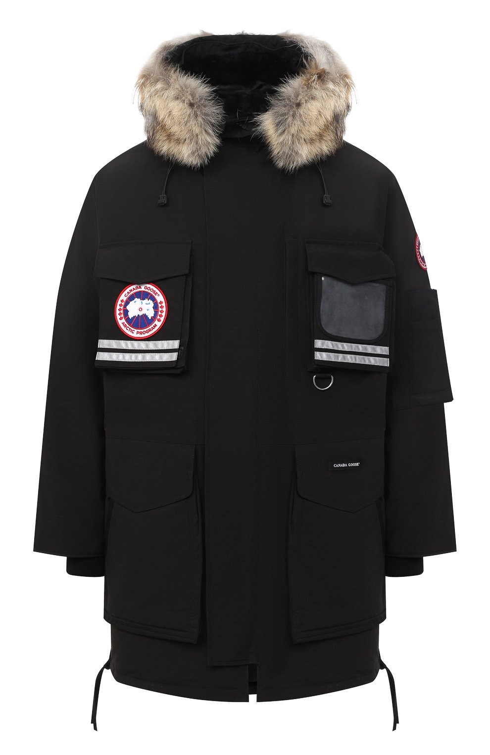 Мужская черная пуховая парка snow mantra с меховой отделкой CANADA GOOSE  купить в интернет-магазине ЦУМ, арт. 9501M