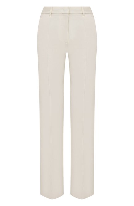 Женские брюки из шерсти и шелка VALENTINO белого цвета по цене 145500 руб., арт. XB3RB4M51CF | Фото 1