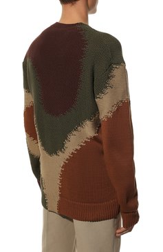 Мужской хлопковый свитер DOLCE & GABBANA разноцветного цвета, арт. GXI60T/JACMG | Фото 4 (Рукава: Длинные; Принт: С принтом; Длина (для топов): Удлиненные; Стили: Милитари; Материал внешний: Хлопок; Мужское Кросс-КТ: Свитер-одежда)