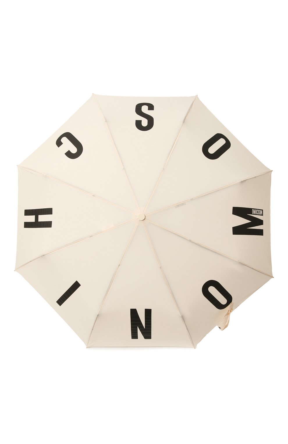 Женский складной зонт MOSCHINO кремвого цвета, арт. 8911-0PENCL0SE | Фото 1 (Материал: Текстиль, Синтетический материал, Металл)