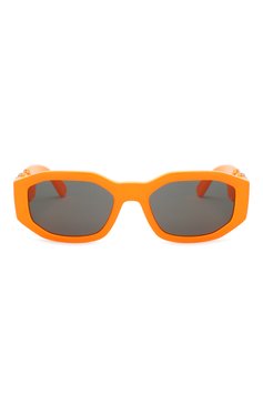 Женские солнц езащитные очки VERSACE оранжевого цвета, арт. 4361-532087 | Фото 3 (Кросс-КТ: С/з-унисекс; Региональные ограничения белый список (Axapta Mercury): RU; Тип очков: С/з; Оптика Гендер: оптика-унисекс; Очки форма: Прямоугольные)