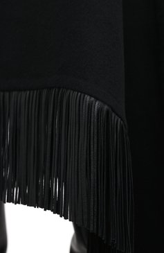 Женская юбка из шерсти и кашемира SAINT LAURENT черного цвета, арт. 630950/Y5B35 | Фото 5 (Материал внешний: Шерсть; Женское Кросс-КТ: Юбка-одежда; Длина Ж (юбки, платья, шорты): Миди)