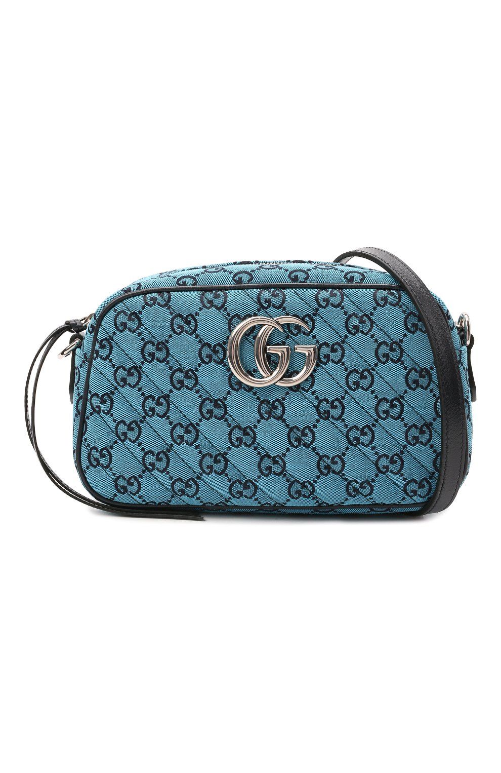 Женская сумка gg marmont 2.0 GUCCI синего цвета, арт. 447632/2UZCN | Фото 5 (Сумки-технические: Сумки через плечо; Ремень/цепочка: На ремешке; Материал: Текстиль; Размер: small)