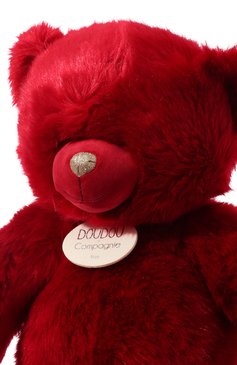 Детского игрушка медведь la peluche DOU DOU ET COMPAGNIE красного цвета, арт. DC3411 | Фото 4 (Игрушки: Мягкие игрушки)
