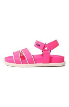 Детские сандалии MSGM KIDS розового цвета, арт. 74002/36-40 | Фото 2 (Материал внутренний: Натуральная кожа; Материал сплава: Проставлено; Нос: Не проставлено)