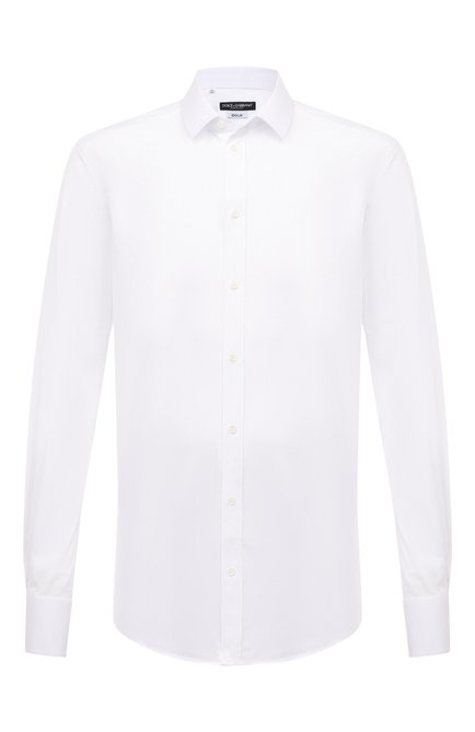 Мужская хлопковая сорочка DOLCE & GABBANA белого цвета по цене 36300 руб., арт. G5EJ0T/FUEEE | Фото 1