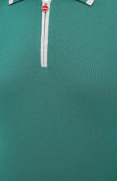 Мужское поло из кашемира и шелка KITON зеленого цвета, арт. UK1185/4XL-8XL | Фото 5 (Big sizes: Big Sizes; Материал внешний: Шерсть, Кашемир; Застежка: Молния; Рукава: Длинные; Длина (для топов): Стандартные; Региональные ограничения белый список (Axapta Mercury): RU; Кросс-КТ: Трикотаж; Стили: Кэжуэл)