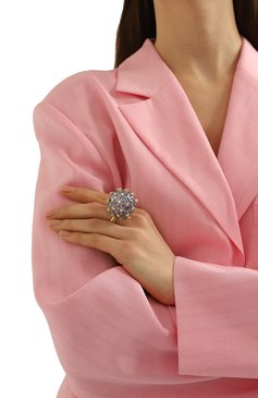Женское кольцо curiosa SWAROVSKI бирюзового цвета, арт. 5599806 | Фото 2 (Региональные ограничения белый список (Axapta Mercury): Не проставлено; Нос: Не проставлено; Материал: Металл)