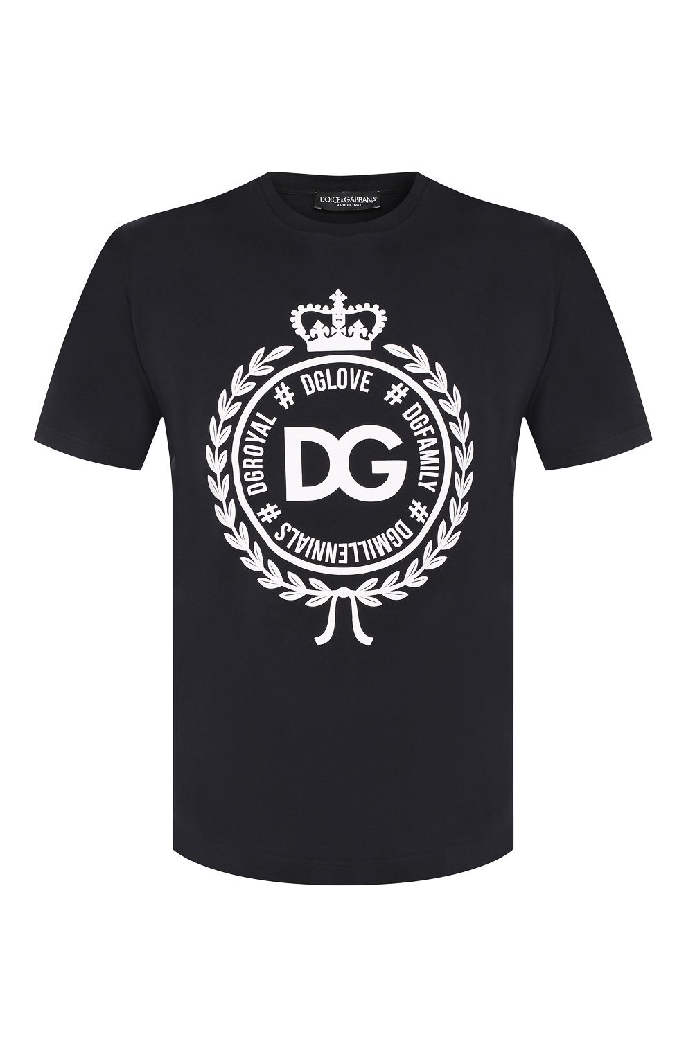 Мужская темно-синяя хлопковая футболка DOLCE & GABBANA купить в ...