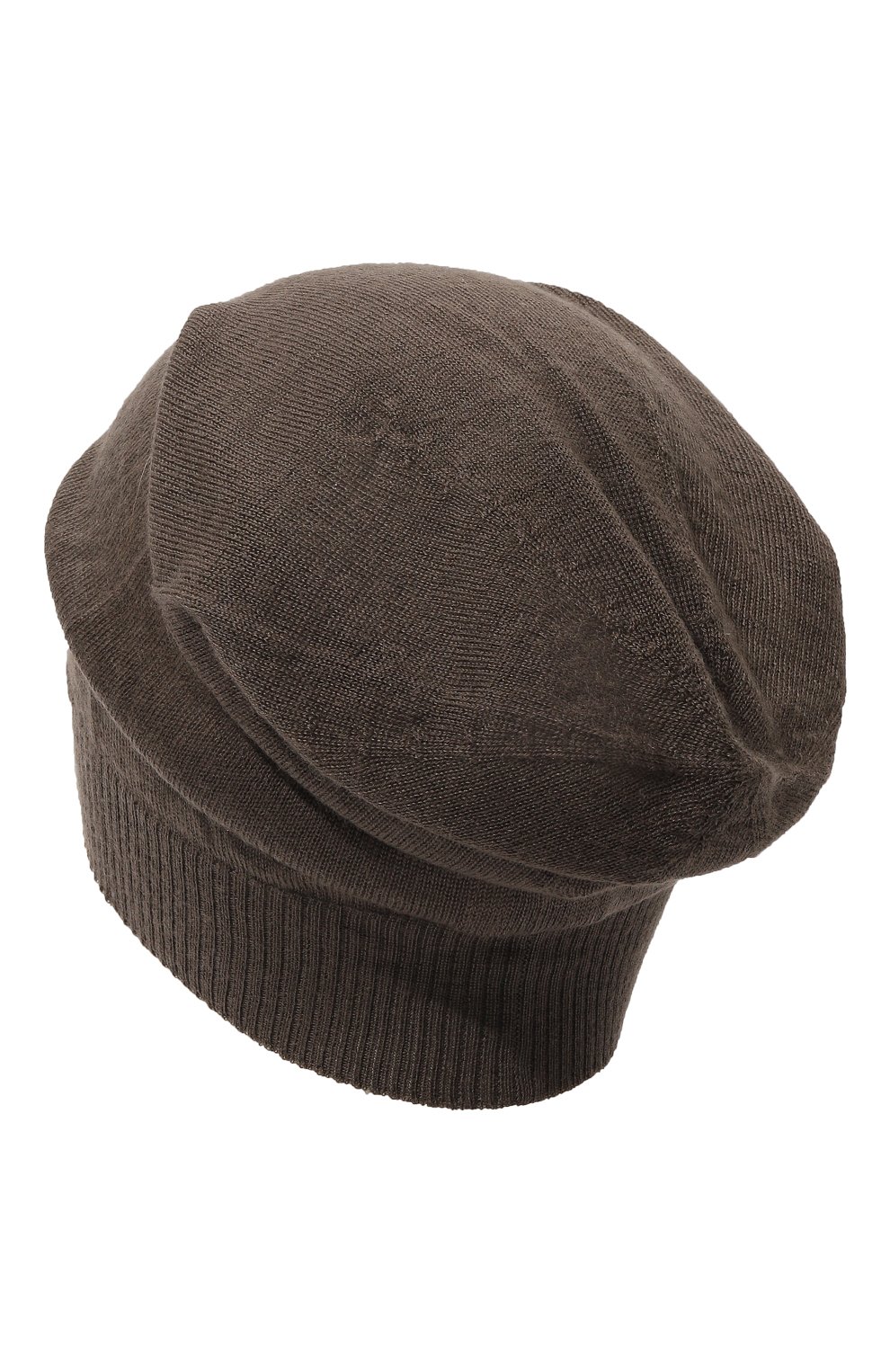 Мужская кашемировая шапка RICK OWENS коричневого цвета, арт. RU02C7493/WS | Фото 2 (Материал: Текстиль, Кашемир, Шерсть; Кросс-КТ: Трикотаж; Мате риал сплава: Проставлено; Нос: Не проставлено)