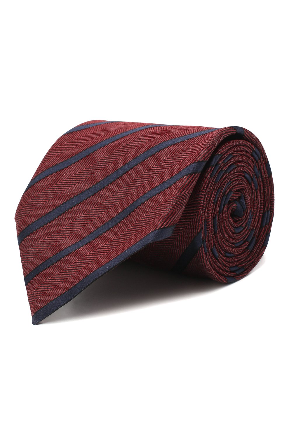 Мужской шелковый галстук ZEGNA бордового цвета, арт. Z8D34/1XW | Фото 1 (Принт: С принтом; Материал: Тексти�ль, Шелк; Материал сплава: Проставлено; Нос: Не проставлено)