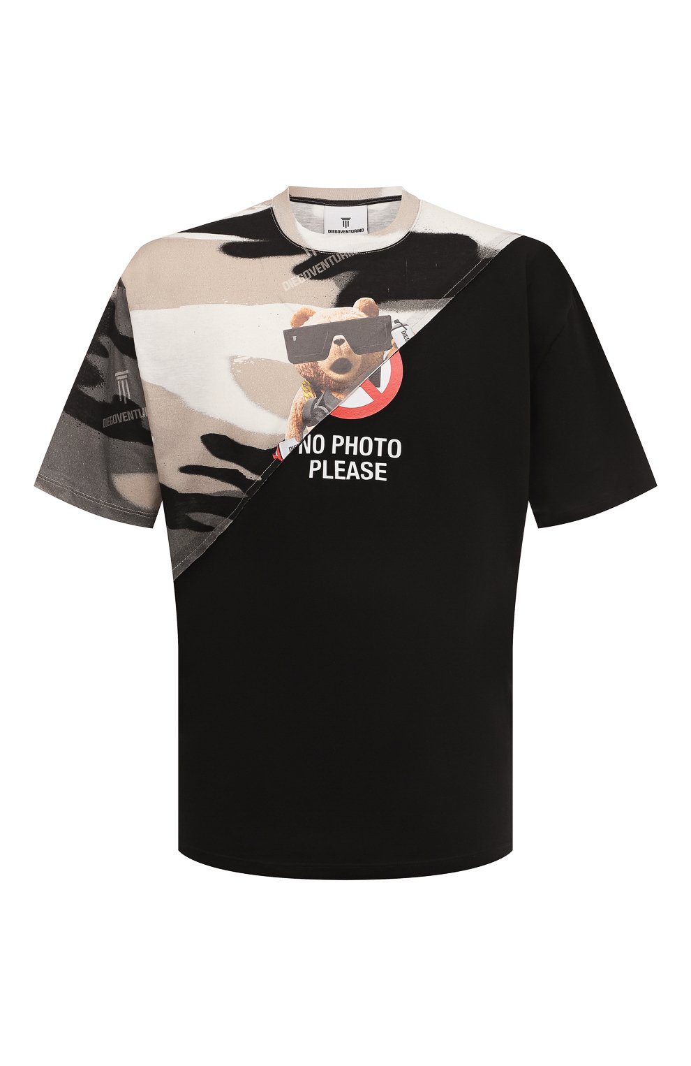 Хлопковая футболка Diego Venturino D3S3TS0D0UBLE2, цвет чёрный, размер 46