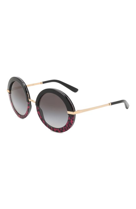 Женские солнцезащитные очки DOLCE & GABBANA розового цвета, арт. 4393-33198G | Фото 1 (Тип очков: С/з; Оптика Гендер: оптика-женское; Очки форма: Круглые)