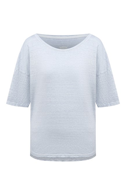 Женская льняная футболка 120% LINO светло-голубого цвета по цене 21100 руб., арт. V0W791N/E908/S00 | Фото 1