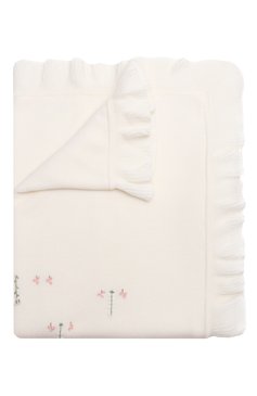 Детского шерстяное одеяло BABY T белого цвета, арт. 23AI122C0 | Фото 1 (Материал: Текстиль, Шерсть; Материал сплава: Проставлено; Нос: Не проставлено)