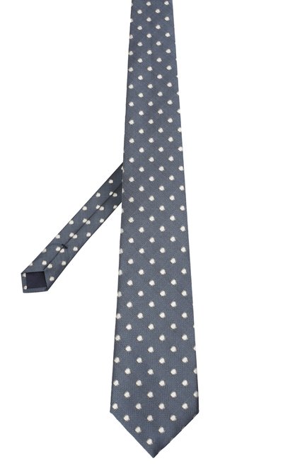 Мужской шелковый галстук TOM FORD синего цвета, арт. 9TF26/XTF | Фото 2 (Принт: С принтом; Материал: Шелк, Текстиль; Региональные ограничения белый список (Axapta Mercury): RU)