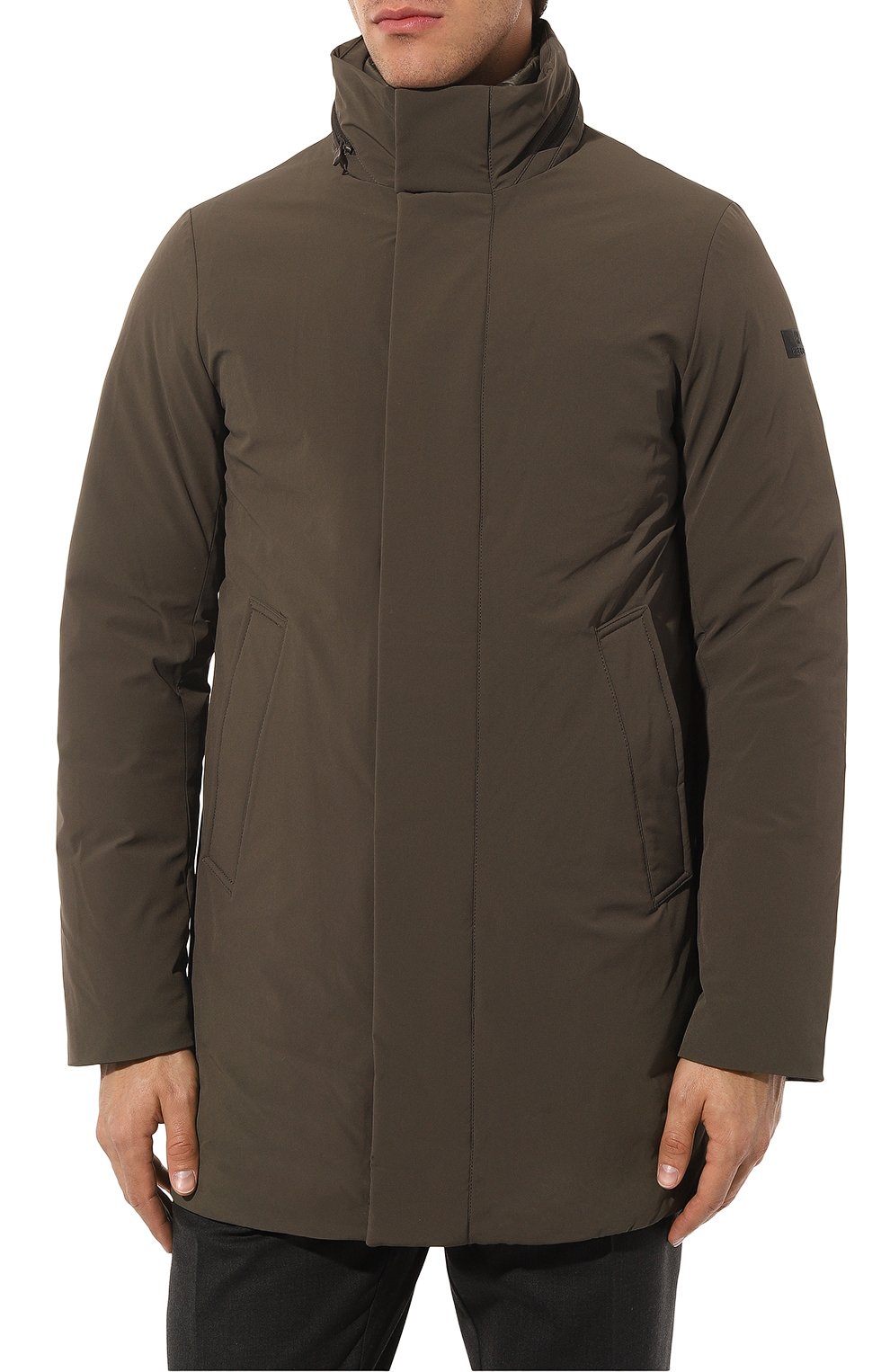 Мужская пуховая куртка HETREGO хаки цвета, арт. 8K463/R0DERICK | Фото 3 (Кросс-КТ: Куртка; Рукава: Длинные; Длина (верхняя одежда): До середины бедра; Материал внешний: Синтетический материал; Материал сплава: Проставлено; Ст или: Милитари; Мужское Кросс-КТ: Куртка-пуховая; Материал подклада: Синтетический материал; Драгоценные камни: Проставлено; Материал утеплителя: Пух и перо)