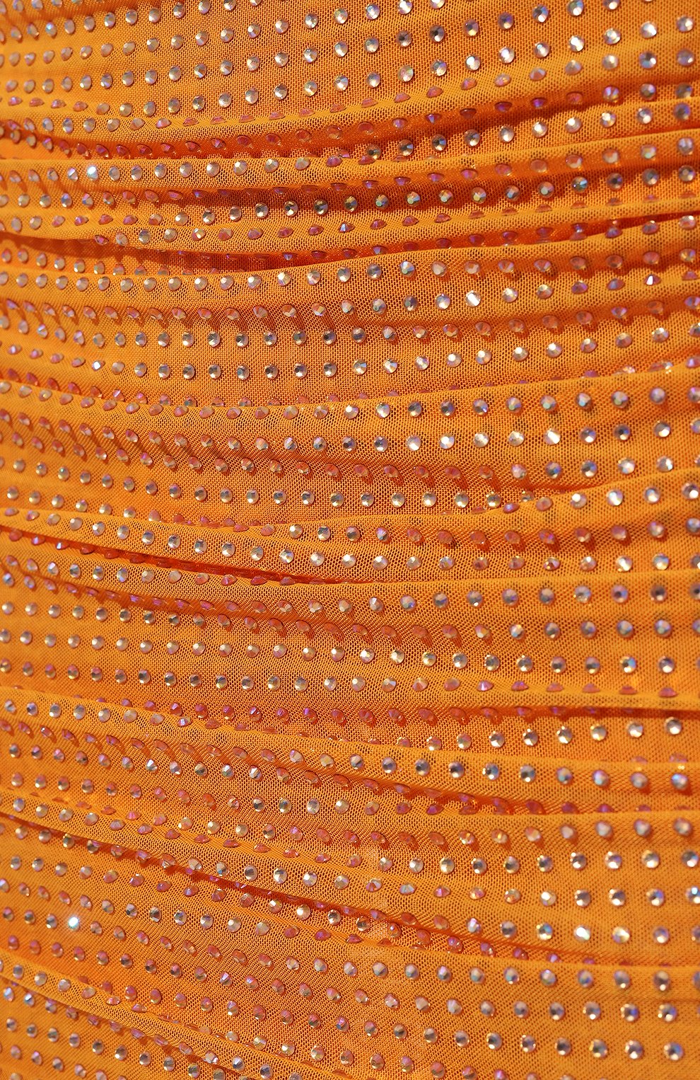 Женская юбка с отделкой стразами SELF-PORTRAIT оранжевого цвета, арт. PF23-174MSK-O | Фото 5 (Стили: Гламурный; Материал внешний: Синтетический материал; Женское Кросс-КТ: Юбка-одежда; Материал сплава: Проставлено; Длина Ж (юбки, платья, шорты): Миди; Материал подклада: Синтетический материал; Драгоценные камни: Проставлено)