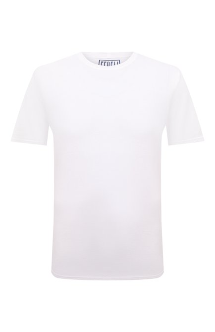 Мужская хлопковая футболка FEDELI белого цвета по цене 14400 руб., арт. 4UIF0113 | Фото 1