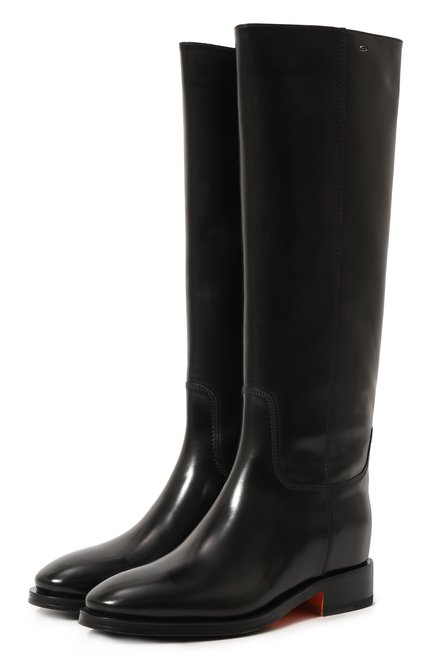 Женские кожаные сапоги SANTONI черного цвета по цене 155000 руб., арт. WSHM58900BJ2BSV3N01 | Фото 1