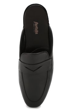 Мужского кожаные домашние туфли FARFALLA черного цвета, арт. G13 | Фото 5 (Материал внутренний: Натуральная кожа; Мужское  Кросс-КТ: тапочки-обувь)
