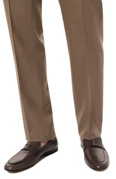 Мужские кожаные лоферы TOD’S коричневого цвета, арт. XXM38K0FX20NF5 | Фото 3 (Материал внутренний: Натуральная кожа; Стили: Классический)
