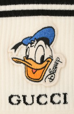 Мужские хлопковые носки disney x gucci GUCCI белого цвета, арт. 650142/4G293 | Фото 2 (Кросс-КТ: бельё; Региональные ограничения белый список (Axapta Mercury): RU; Материал внешний: Хлопок; Тематический товар: Disney)
