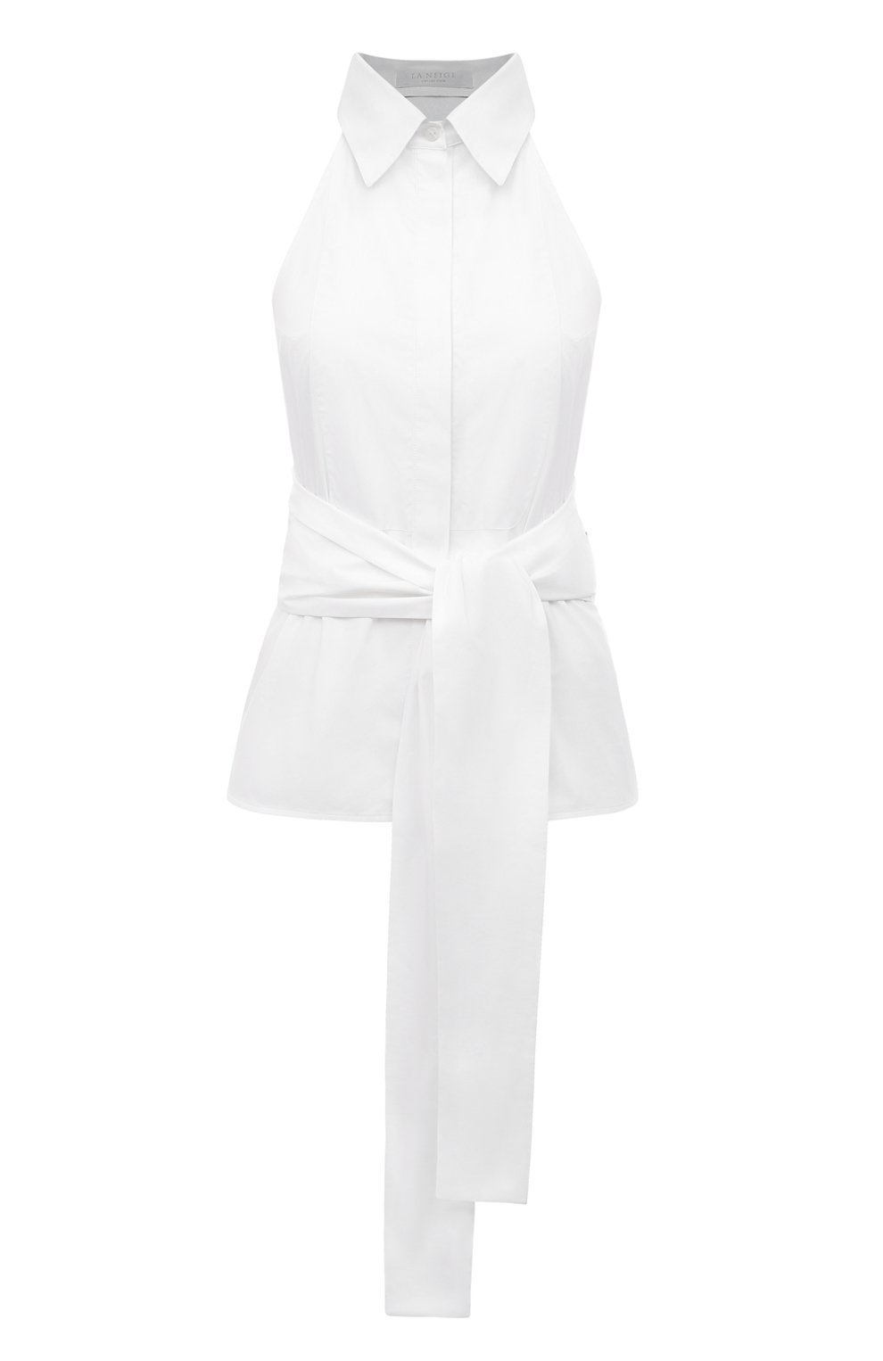 Женская хлопковая блузка LA NEIGE белого цвета, арт. #COL-23-NS | Фото 1 (Принт: Без принта; Длина (для топов): Стандартные; Материал сплава: Проставлено; Материал внешний: Хлопок; Драгоценные камни: Проставлено; Женское Кросс-КТ: Блуза-одежда; Стили: Кэжуэл)