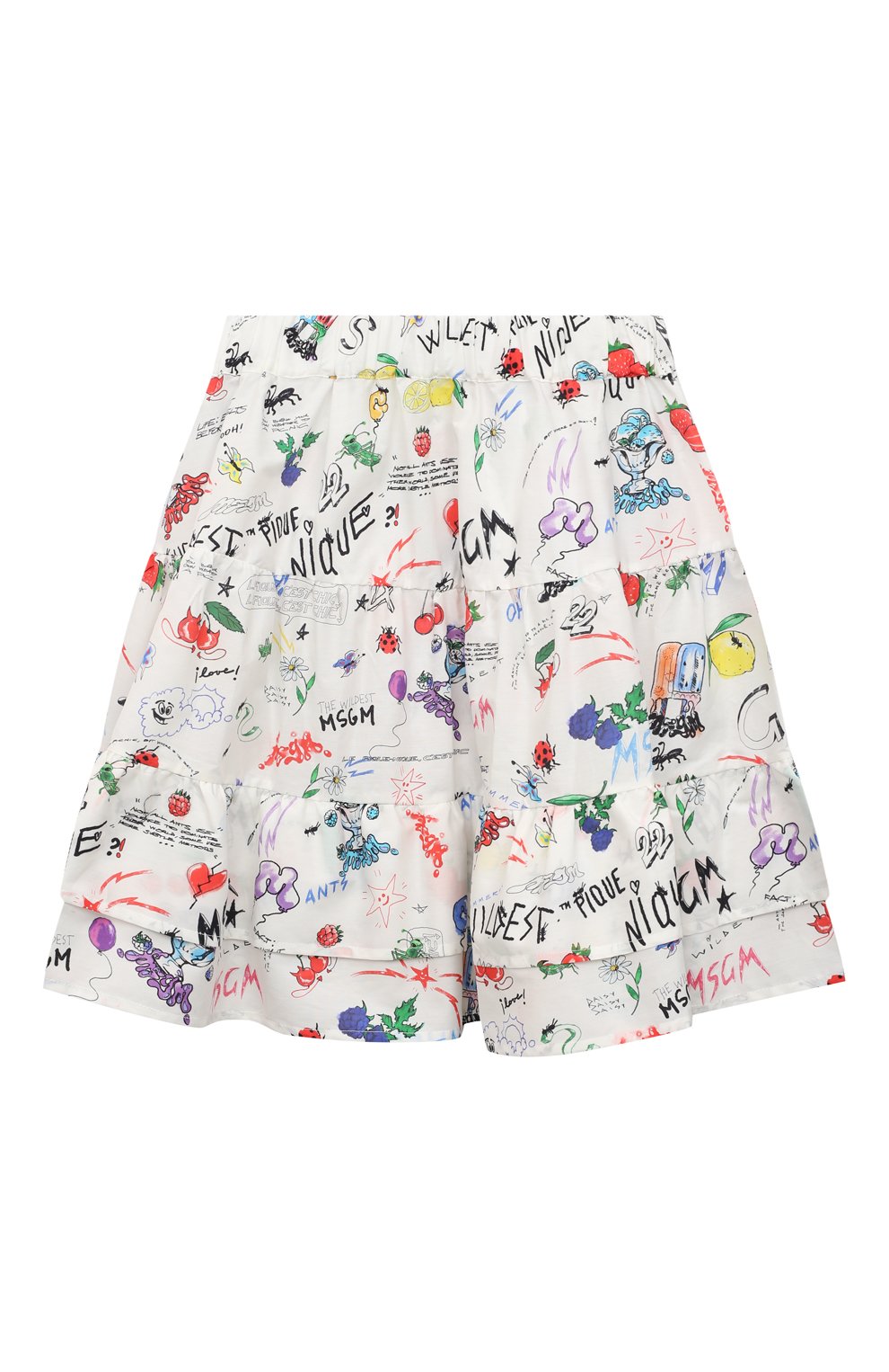 Хлопковая юбка MSGM kids MS029401 Фото 2